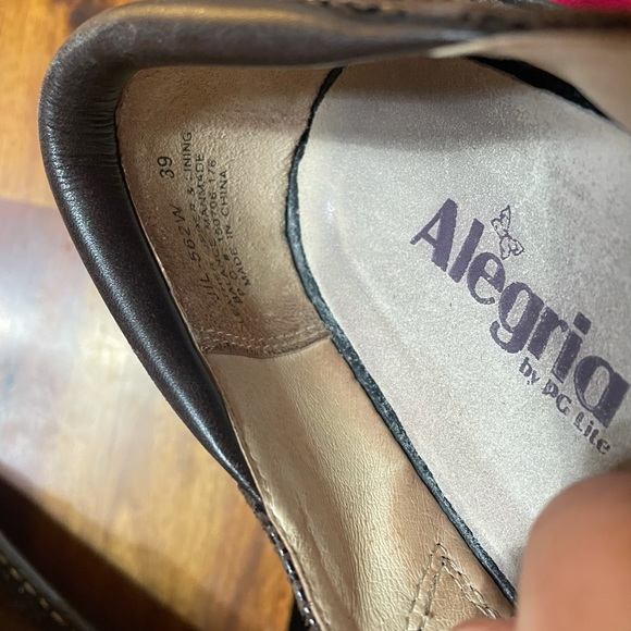 Alegria brown/ chocolate new condition never worn leather upper/lining size 39 - Picture 6 of 6